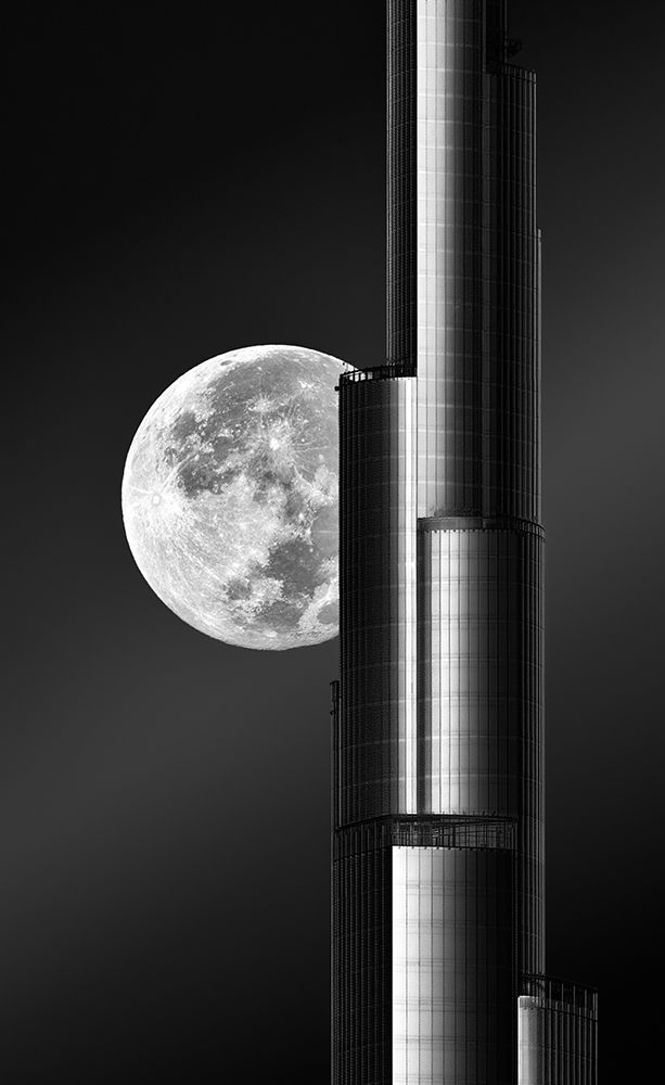Super Moon Burjkhalifa art print by Zohaib Anjum for $57.95 CAD
