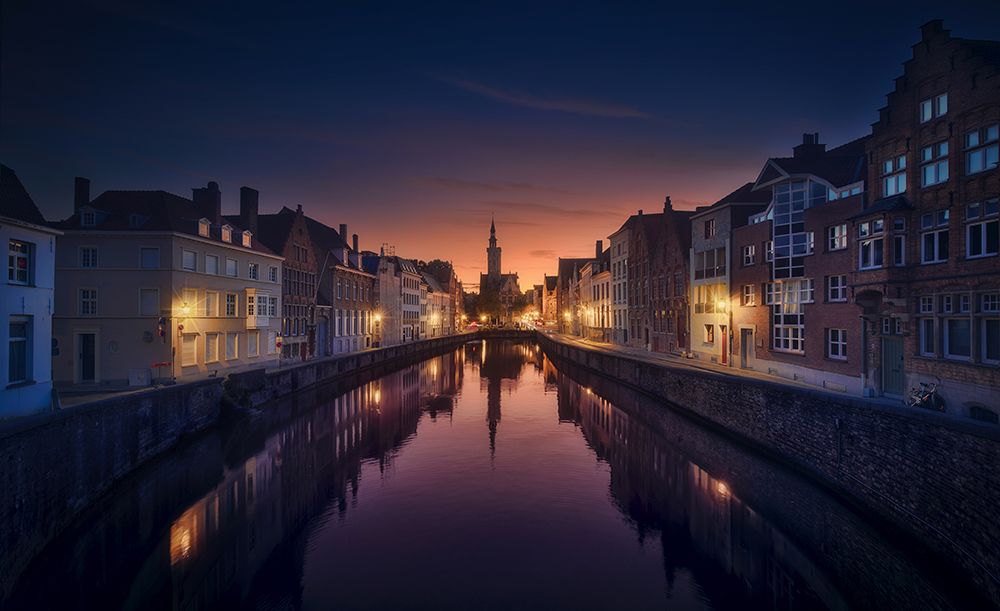Sunset In Brugge art print by Jesus M. Garcia for $57.95 CAD