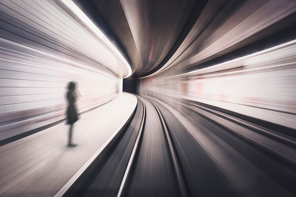 The Girl Of The Metro Station art print by David Aristoteles for $57.95 CAD
