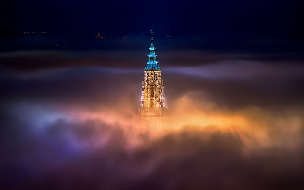 Toledo City Foggy Night art print by Jesus M. Garcia for $57.95 CAD