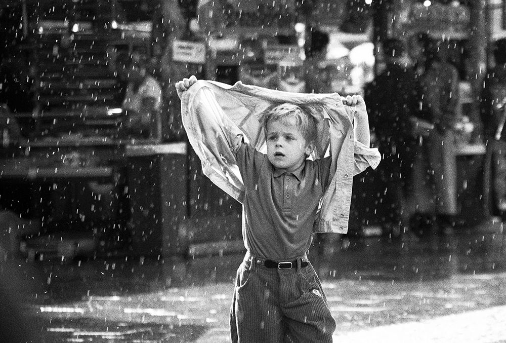 Raindrops Keep Falling On My Head-From The Series Qchildhoodsq art print by Dieter Matthes for $57.95 CAD