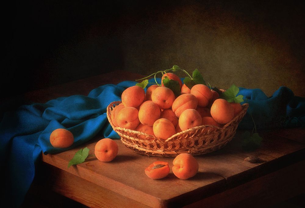 Still life with apricots art print by Tatyana Skorokhod for $57.95 CAD