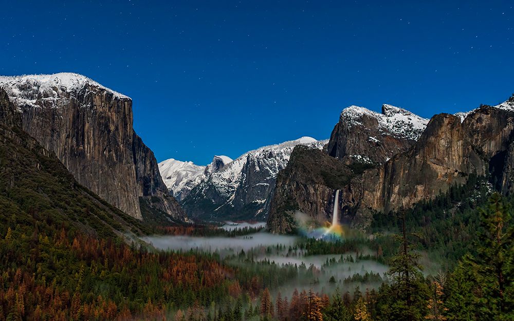 Bridalveil Fall Moonbow art print by Hua Zhu for $57.95 CAD