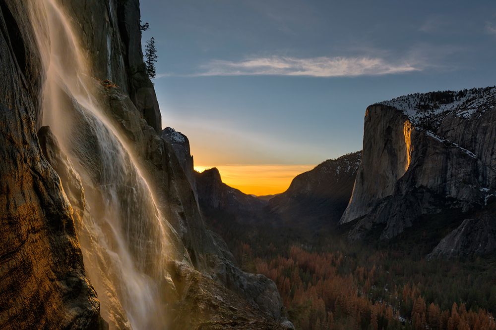 Yosemite Firefall art print by Hua Zhu for $57.95 CAD