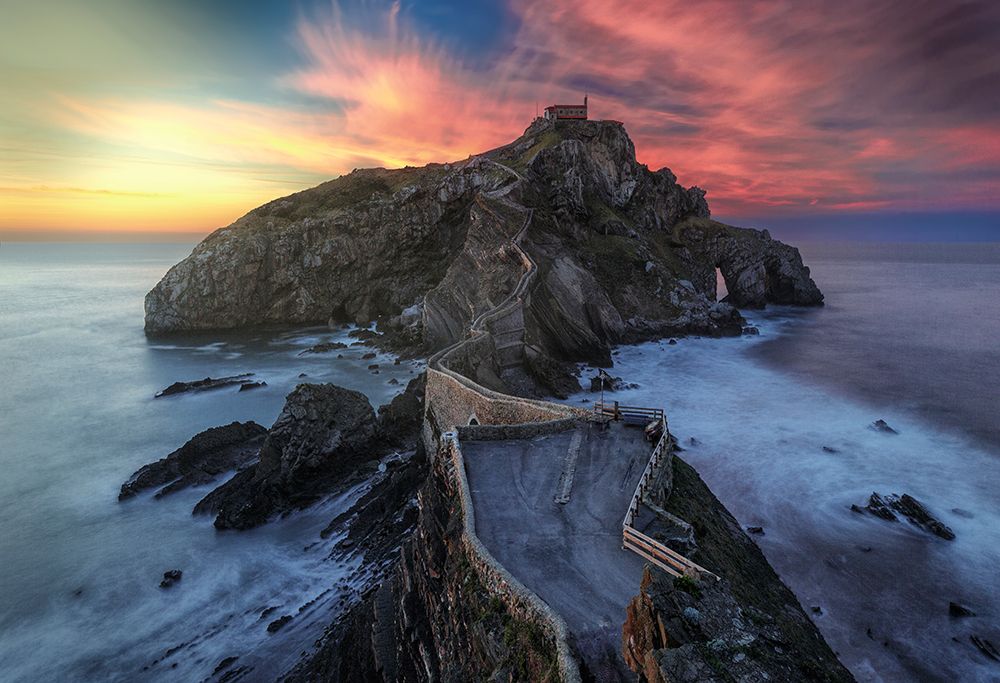 Gaztelugatxe Sunset art print by Alejandro Garcia for $57.95 CAD