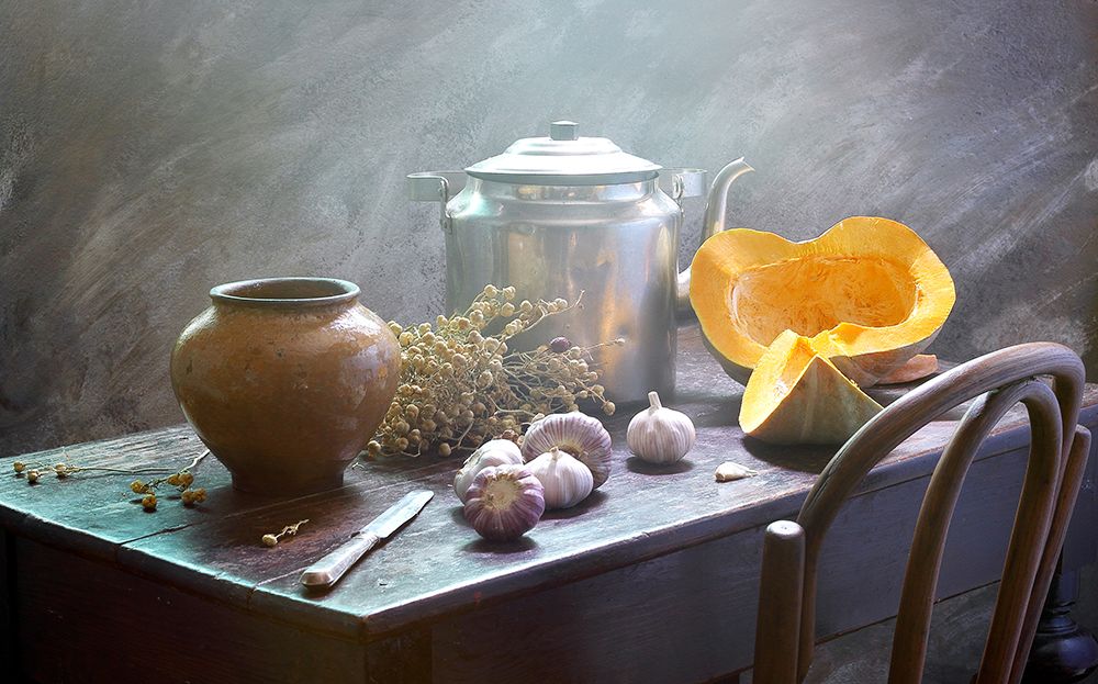 Still Life With Pumpkin art print by UstinaGreen for $57.95 CAD
