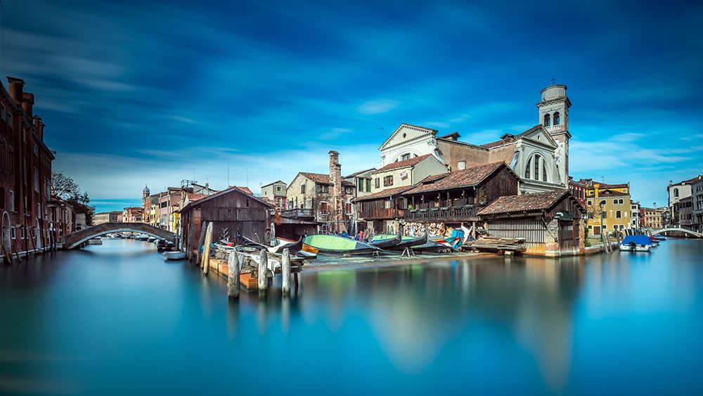 Gondola Workshop In Venice art print by Sven Kohnke for $57.95 CAD