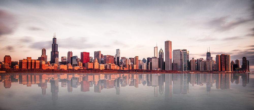 Sunrise At Chicago art print by Marcin Kopczynski for $57.95 CAD
