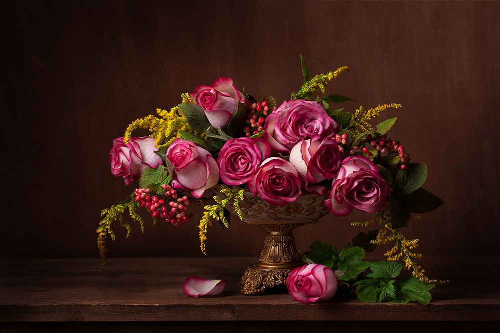 Still life with roses art print by Alina Lankina for $57.95 CAD