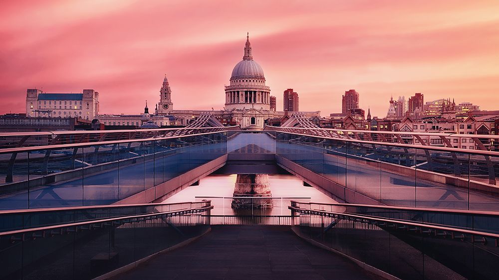 Sunrise At Millennium Bridge art print by Massimo Cuomo for $57.95 CAD