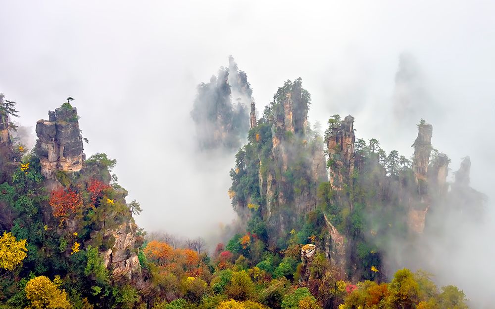 Zhang Jia Jie Fall Color art print by Hua Zhu for $57.95 CAD