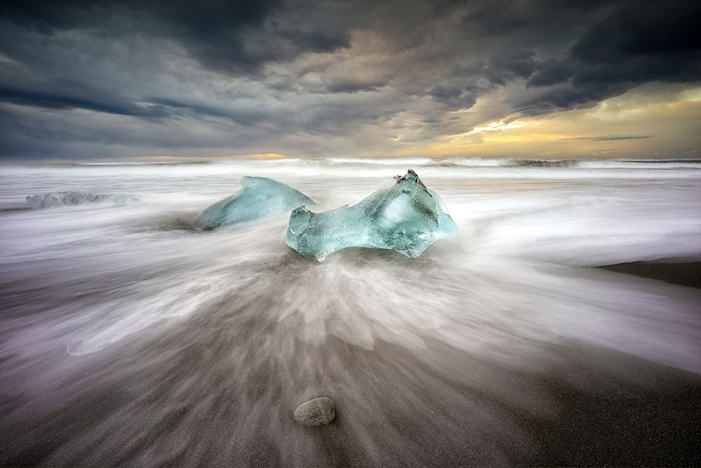Jokulsarlon Beach art print by Keller for $57.95 CAD