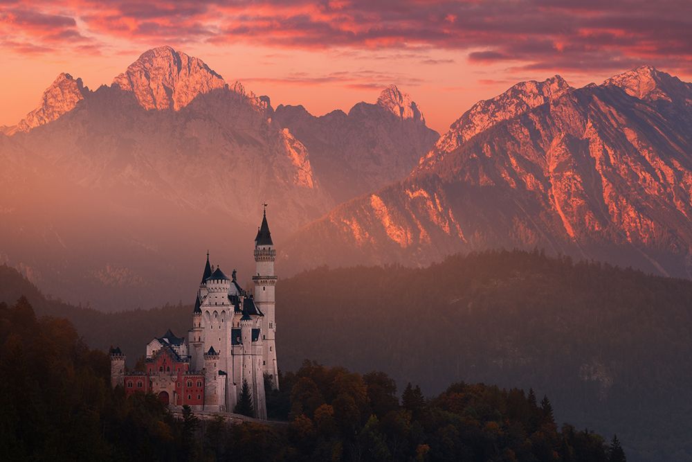 Red Morning Above The Castle art print by Daniel Rericha for $57.95 CAD