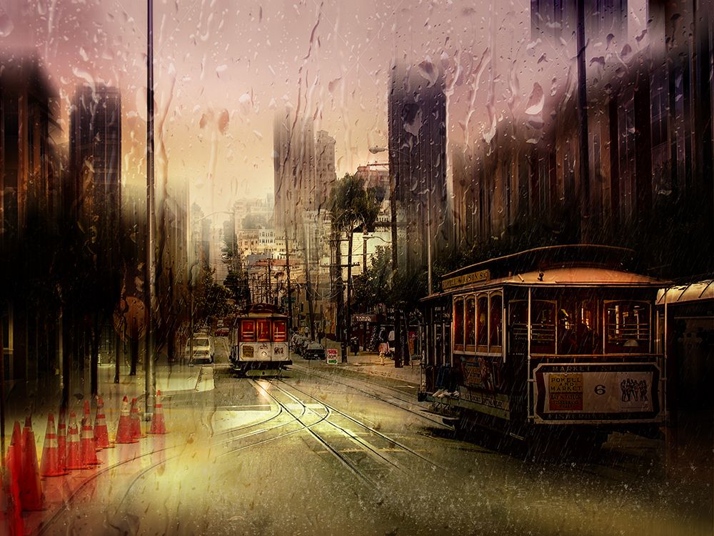 Rainy day in San Francisco art print by Luba Chapman for $57.95 CAD