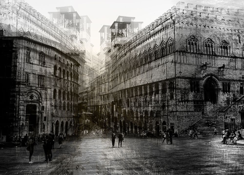 Walking In The Square art print by Carmine Chiriaco for $57.95 CAD