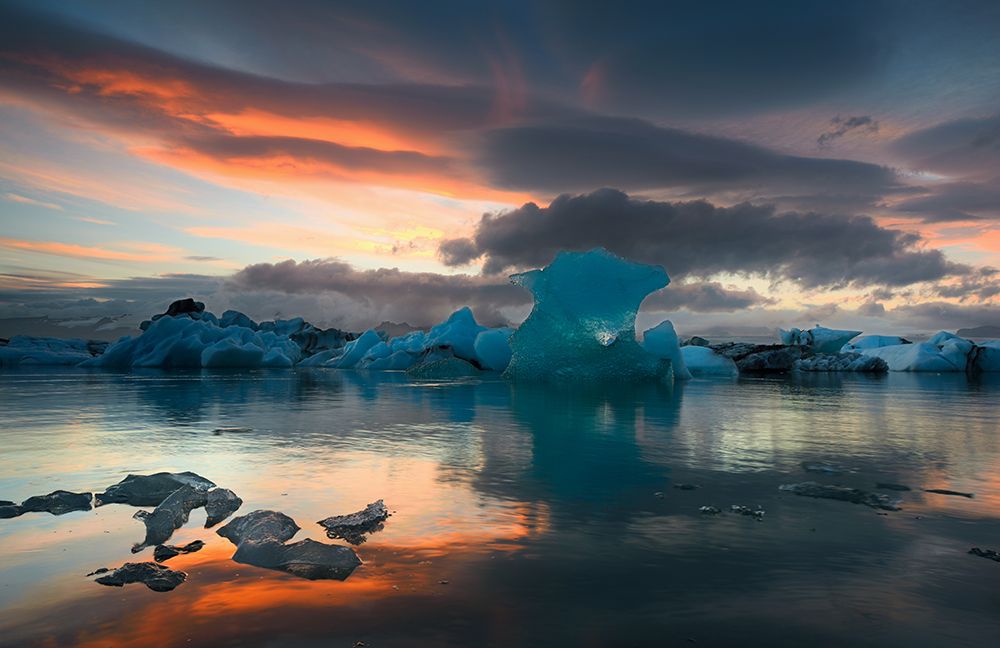 Jokulsarlon Glacier Lagoon art print by Keller for $57.95 CAD