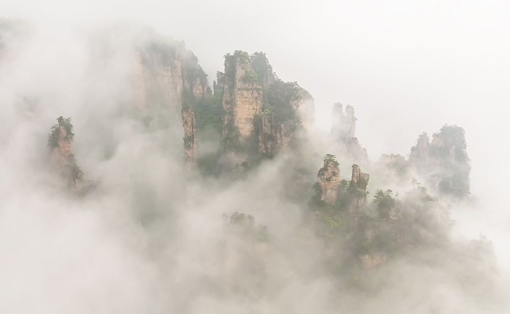 The Foggy Peaks art print by David Hua for $57.95 CAD
