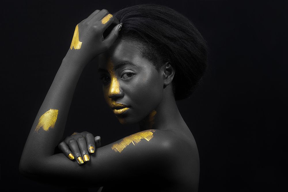 Breaking Through - Black And Gold 1 art print by NSPD Studios for $57.95 CAD