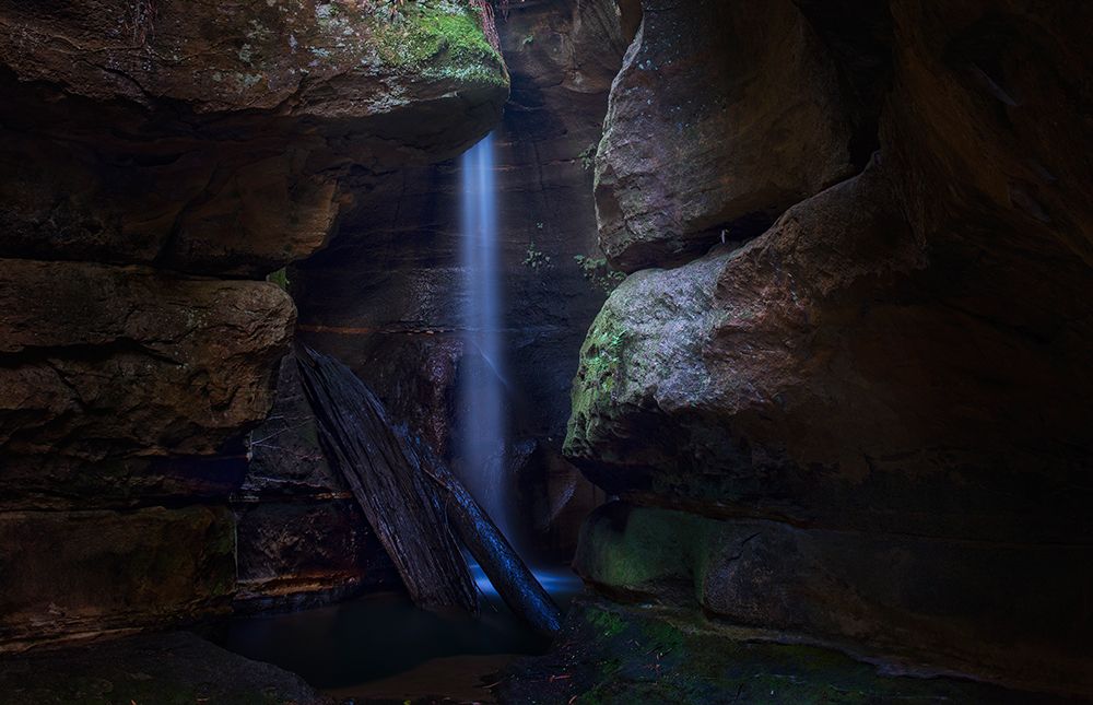 Blue Mountains Waterfall art print by Yan Zhang for $57.95 CAD