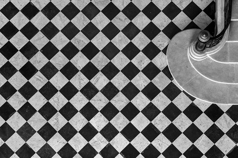 Chessboard Staircase art print by Jean-Louis Viretti for $57.95 CAD