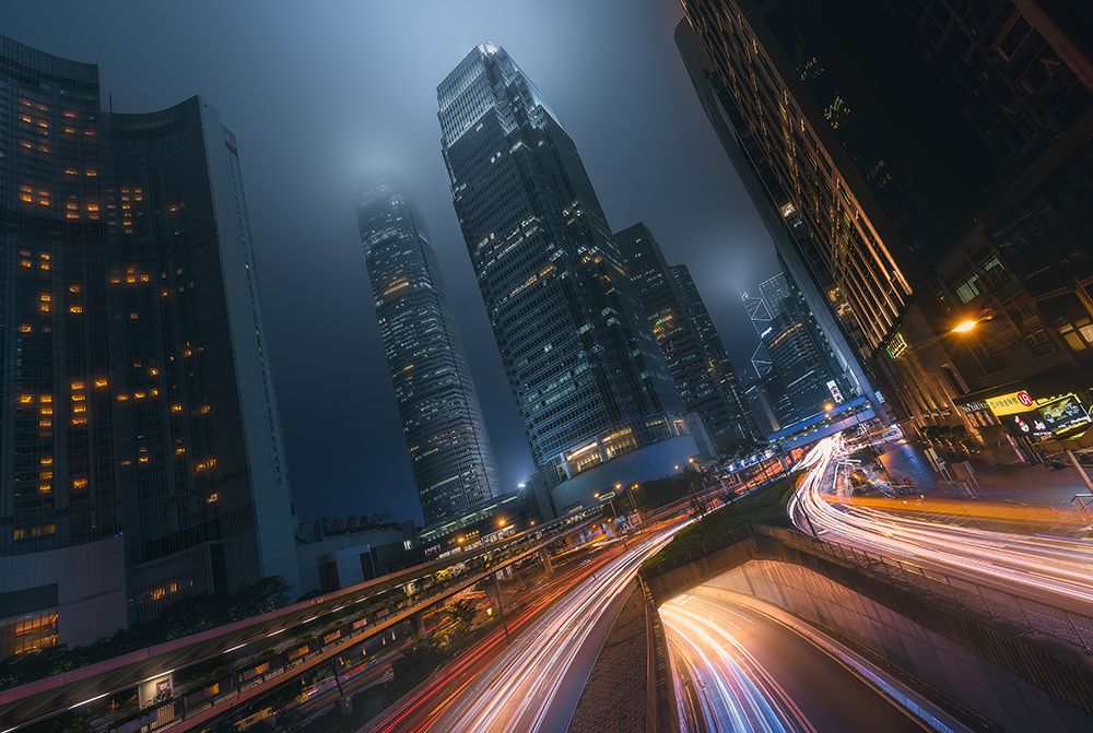 Driving Hong Kong art print by Javier De La for $57.95 CAD
