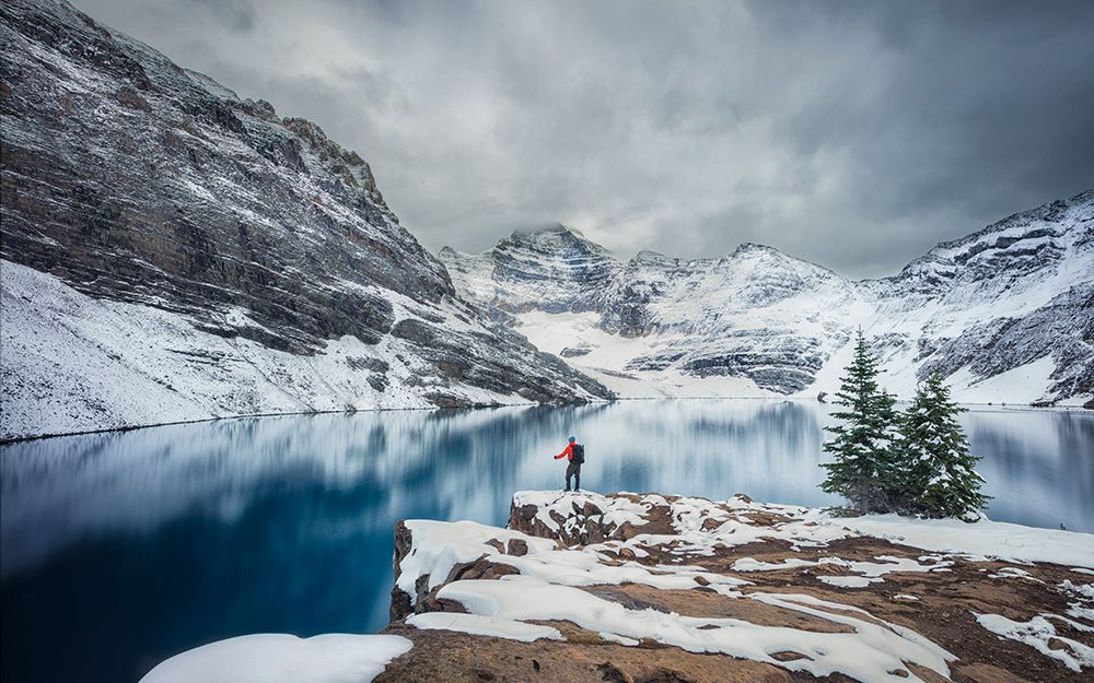 The Mountains And Me art print by Michael Zheng for $57.95 CAD