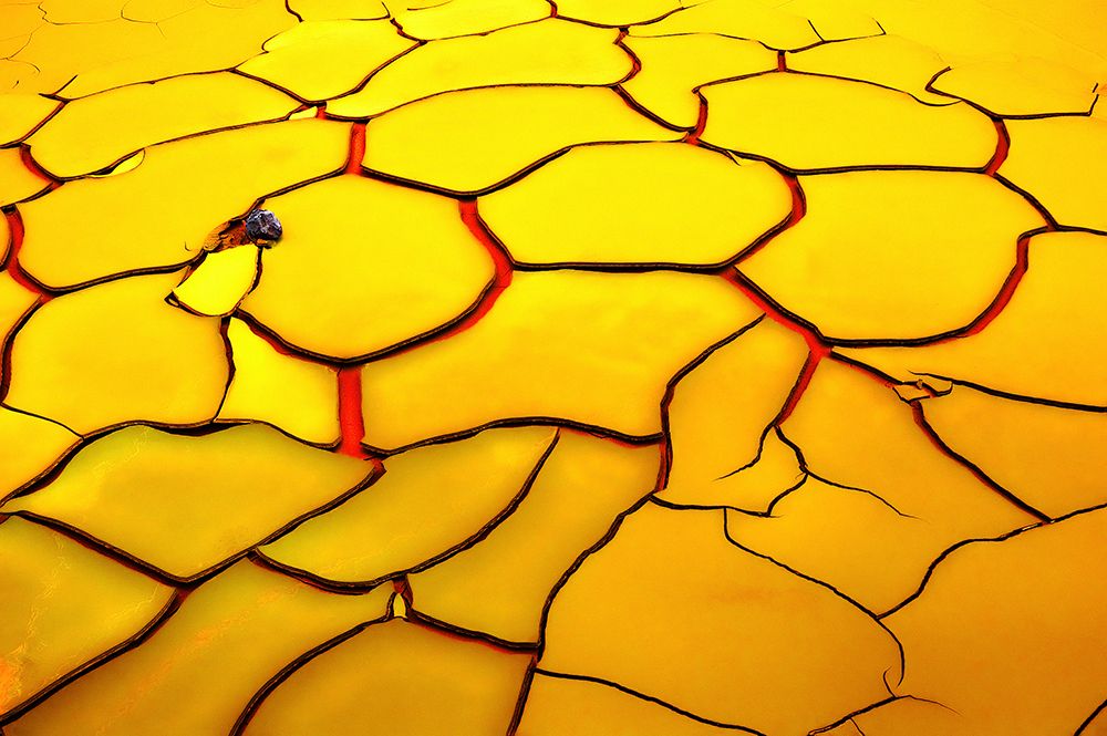 Yellow Ground, Red Heart art print by E. De Juan for $57.95 CAD