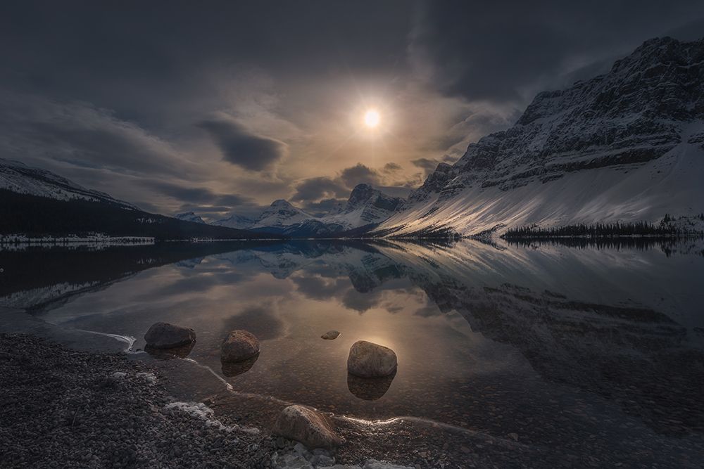 Moody Lake art print by Jerry Wangqian for $57.95 CAD