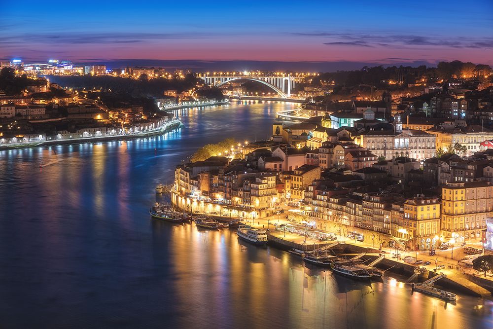 Portugal - Porto Skyline art print by Jean Claude Castor for $57.95 CAD