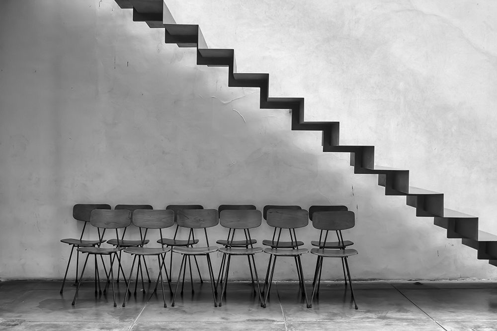 Chairs Tucked In art print by Ugur Erkmen for $57.95 CAD