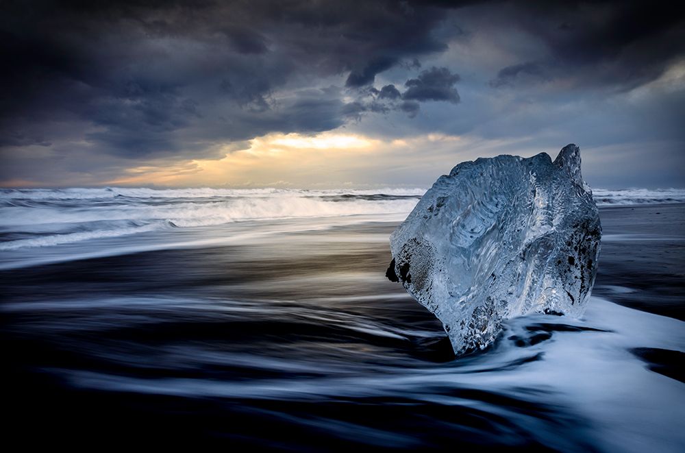 Sunrise Between Ice art print by Rodrigo Nunez Buj for $57.95 CAD