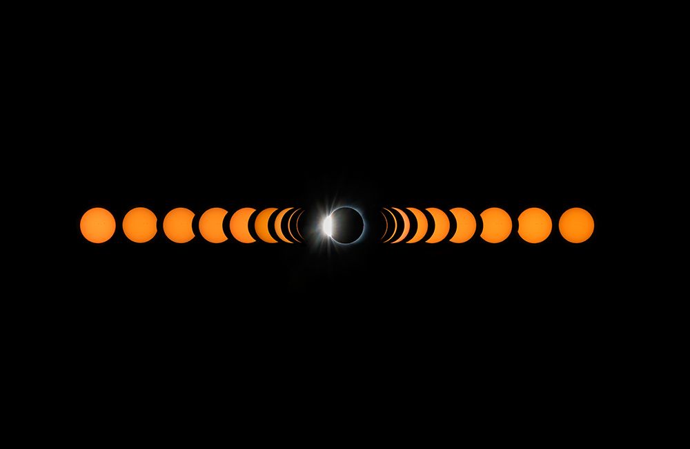 2017 Total Solar Eclipse art print by Hua Zhu for $57.95 CAD