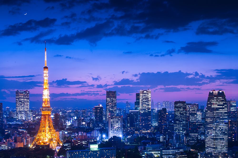Tokyo Night View art print by Takao Kataoka for $57.95 CAD