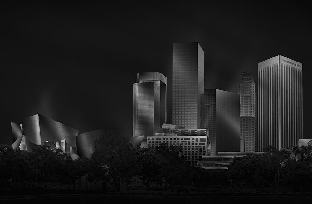 Metal Downtown L.A. art print by Jose Parejo for $57.95 CAD