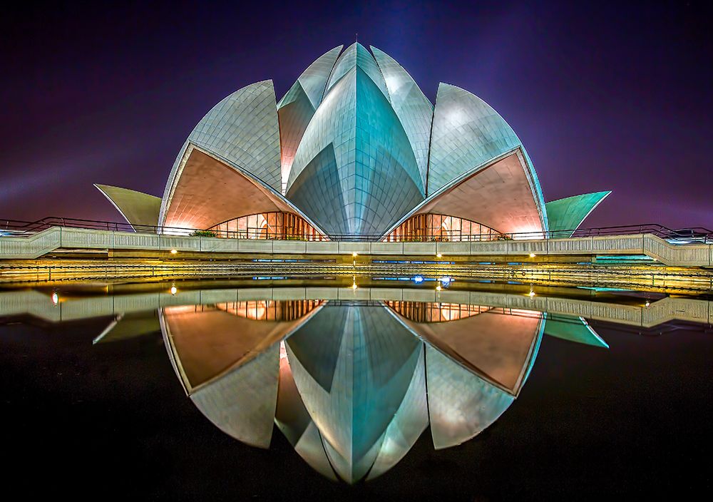The Lotus Temple art print by Jiti Chadha for $57.95 CAD