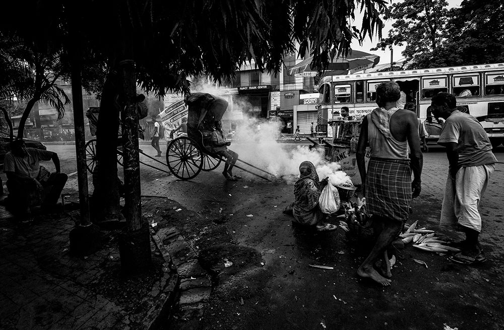 Streets Of Colcatta - India art print by Joxe Inazio Kuesta for $57.95 CAD