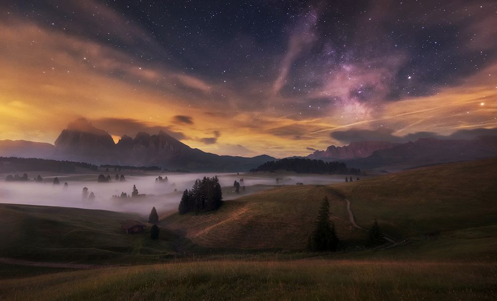 Alpe Di Siusi At Night art print by Ales Krivec for $57.95 CAD