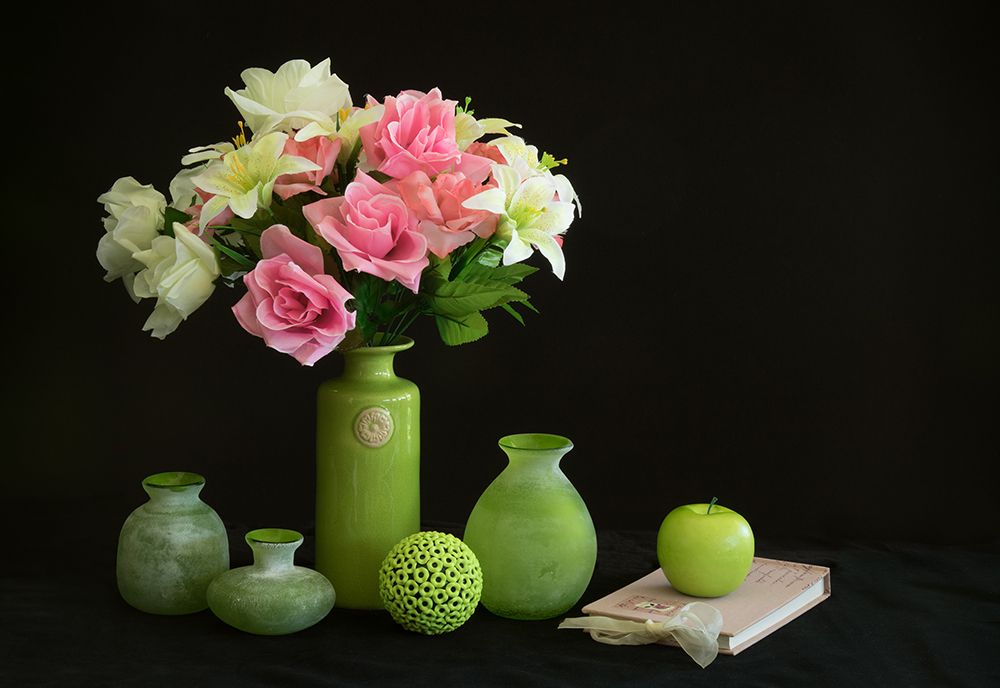 Roses And Apple art print by Jacqueline Hammer for $57.95 CAD