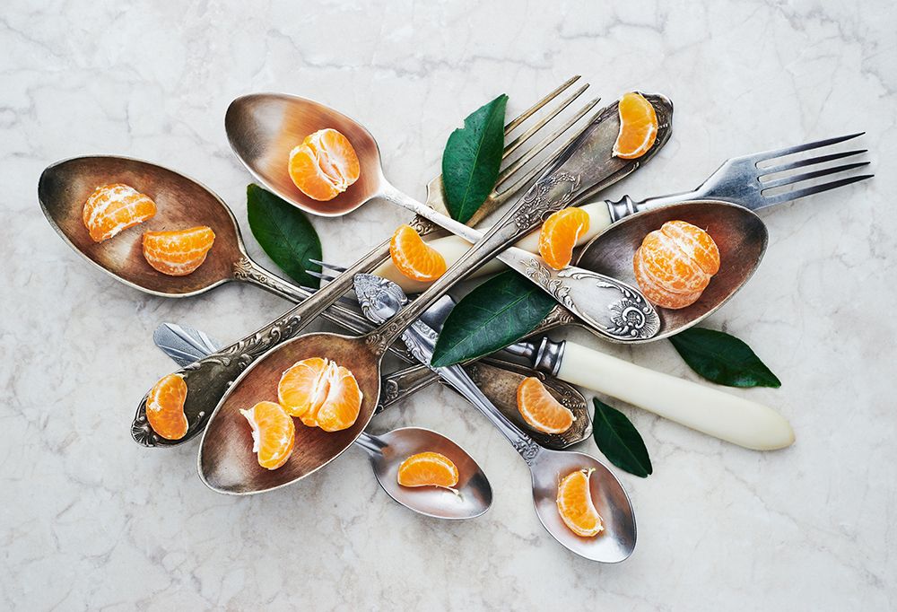 Spoonsatangerines art print by Aleksandrova Karina for $57.95 CAD