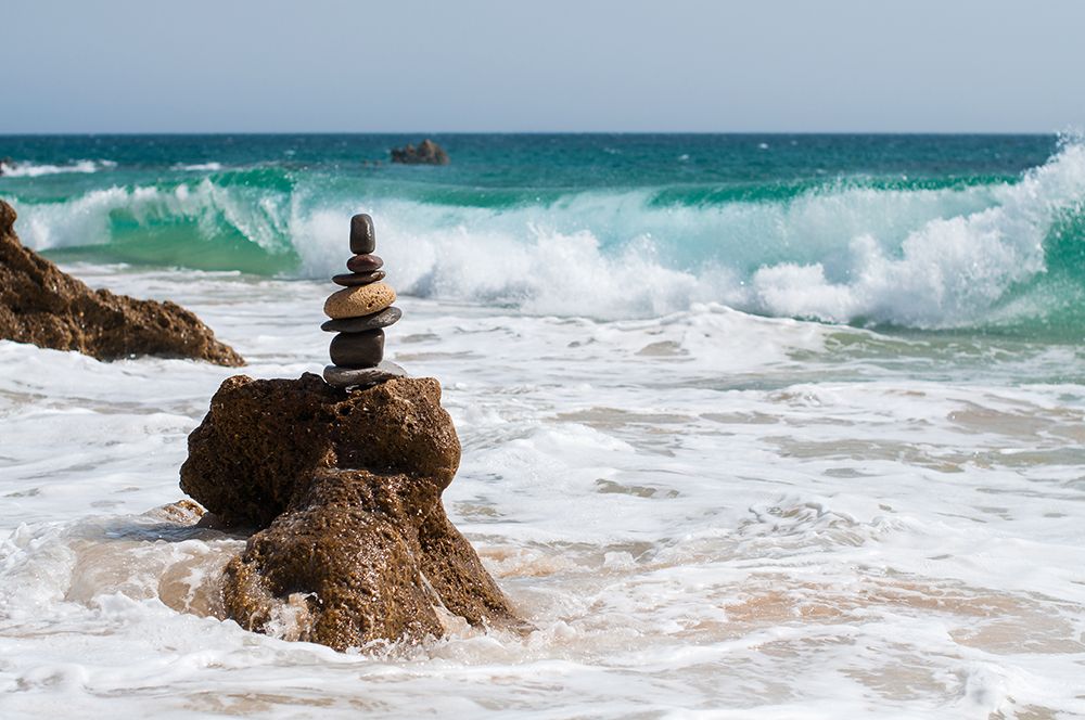 Stone Tower On The Beach art print by Javier Palacios Prieto for $57.95 CAD