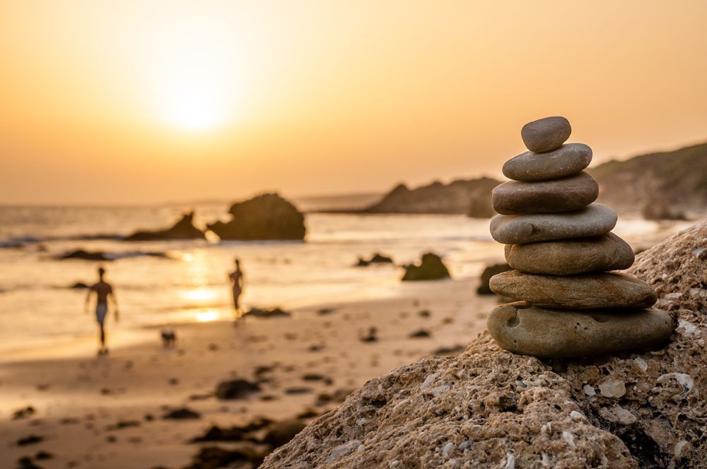 Stone Tower On The Beach art print by Javier Palacios Prieto for $57.95 CAD