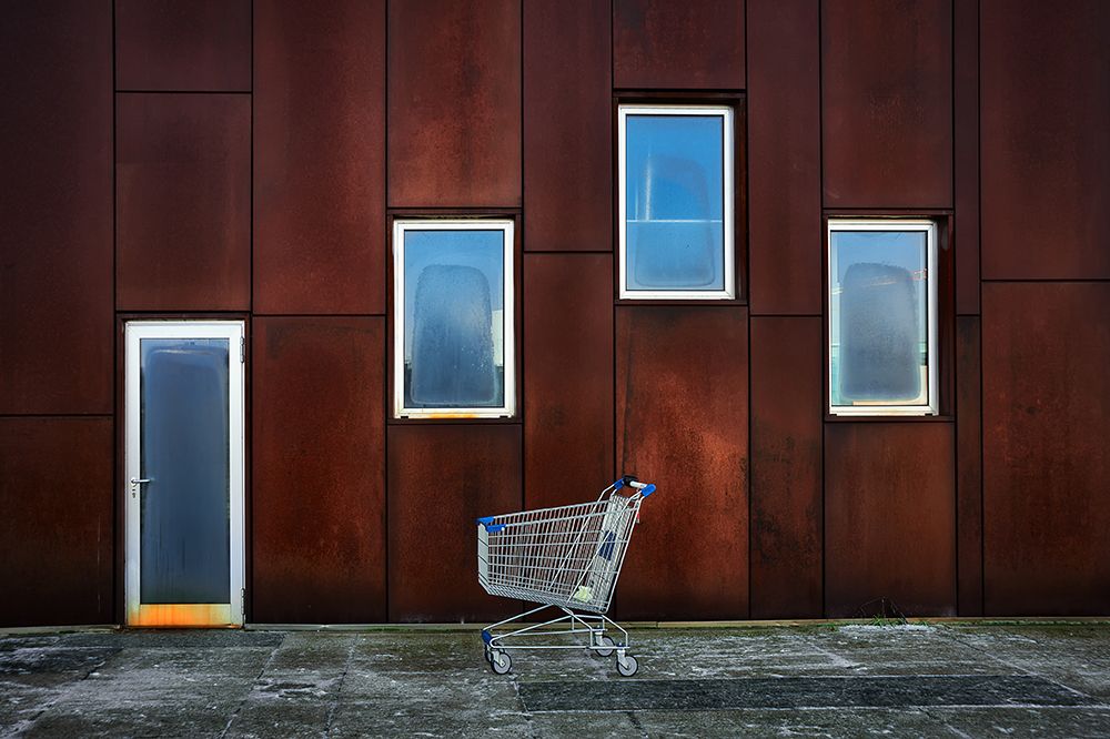 Shopping Center art print by Fiorenzo Rondi for $57.95 CAD