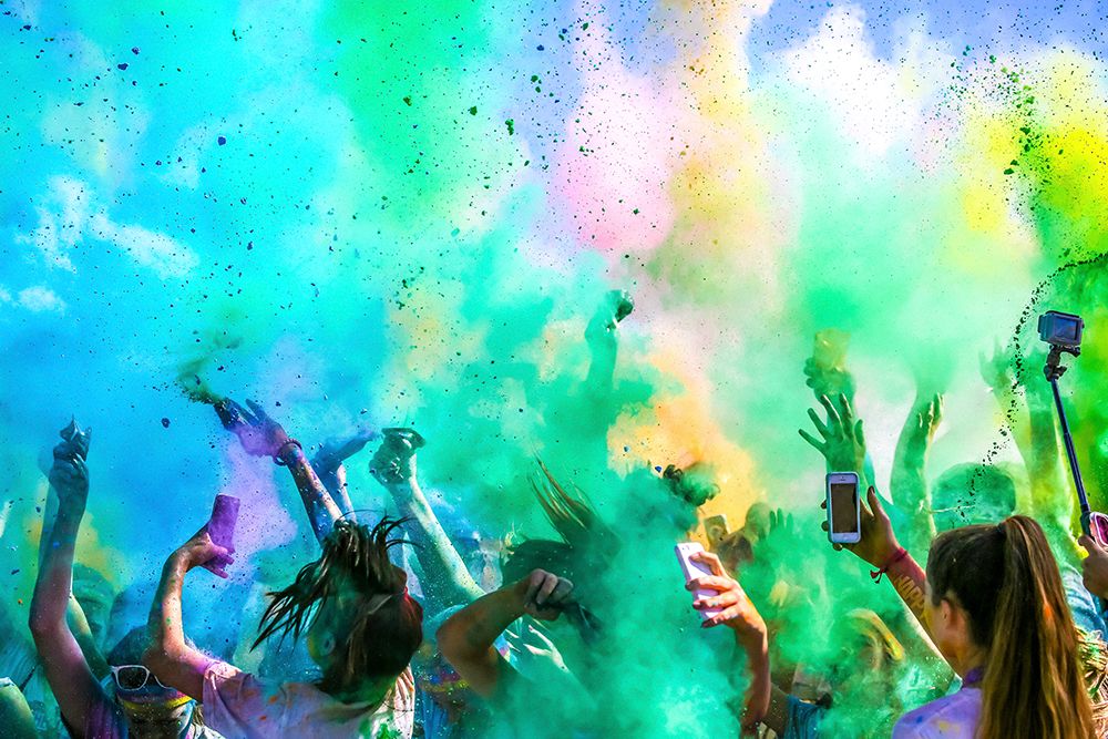 Color Run art print by Eunice Kim for $57.95 CAD