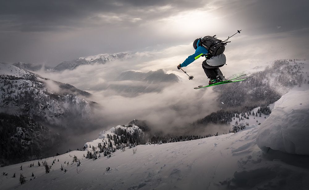 Backcountry Skiing art print by Sandi Bertoncelj for $57.95 CAD