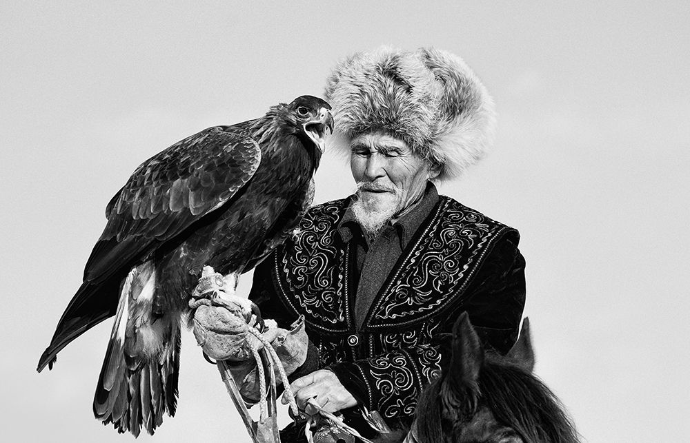 Eagle And Old Man art print by Shirley Shen for $57.95 CAD