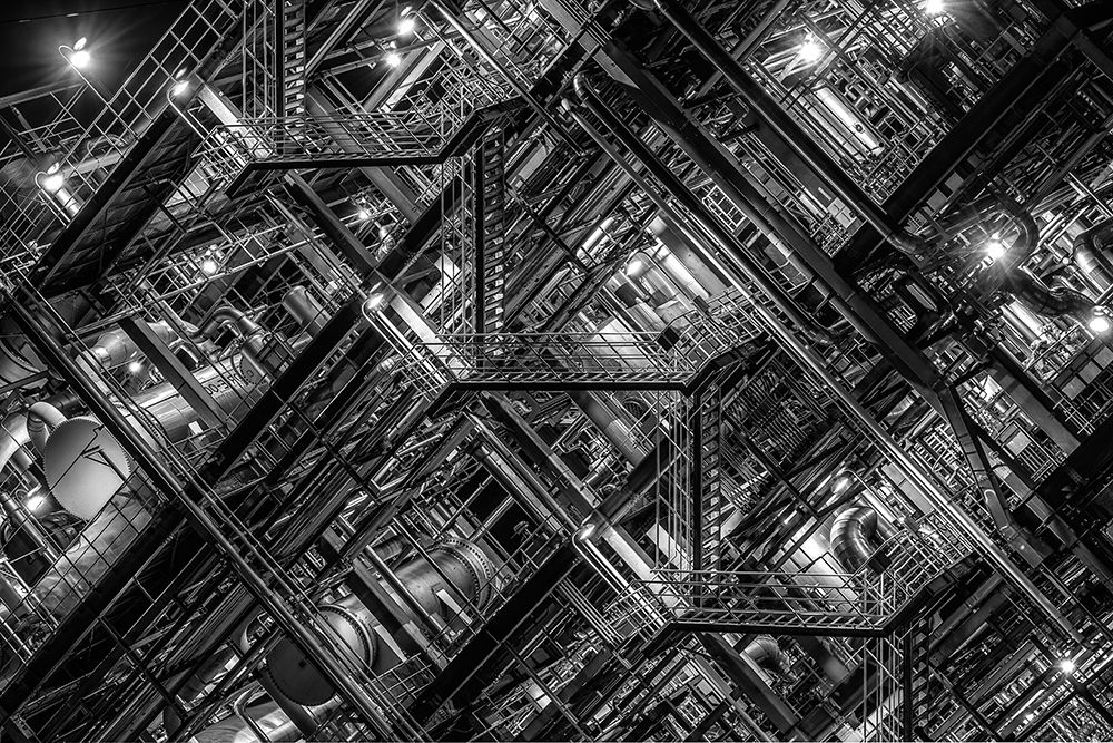 Factory Staircase art print by Tomoshi Hara for $57.95 CAD