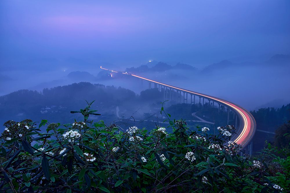 Bridge In Blue Hour art print by Mei Xu for $57.95 CAD