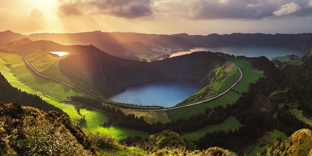Azores - Sete Cidades Panorama art print by Jean Claude Castor for $57.95 CAD