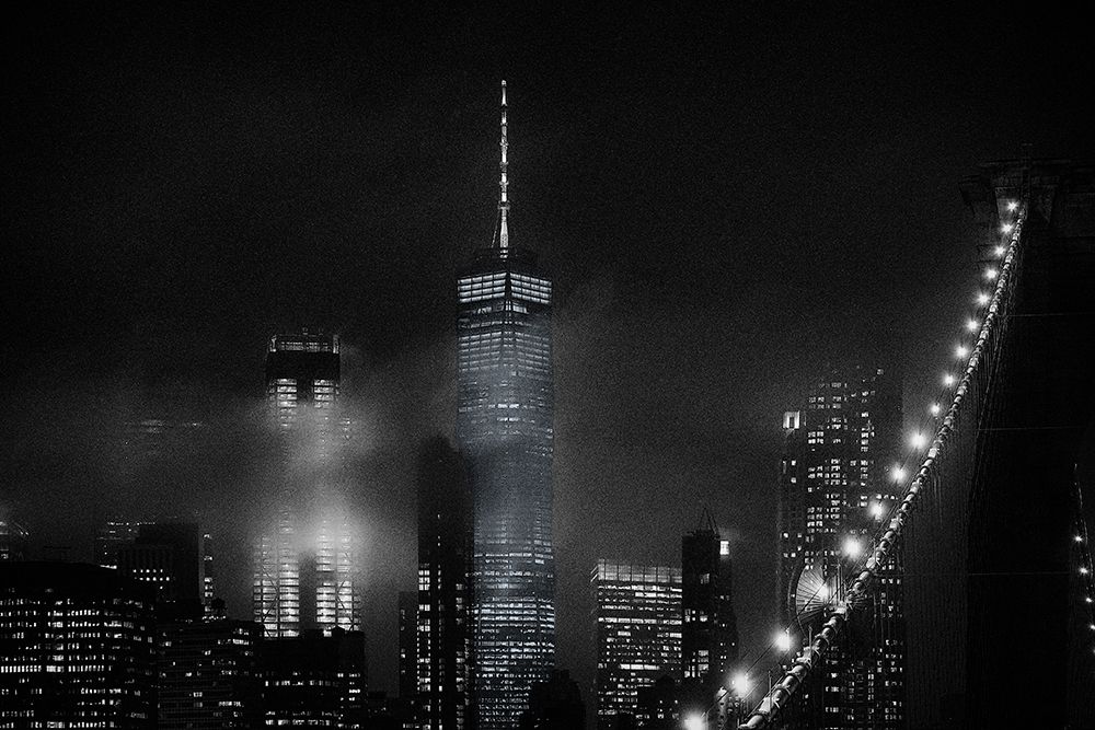 Night Cityscape From The Brooklyn Bridge art print by Carlos Ramirez for $57.95 CAD