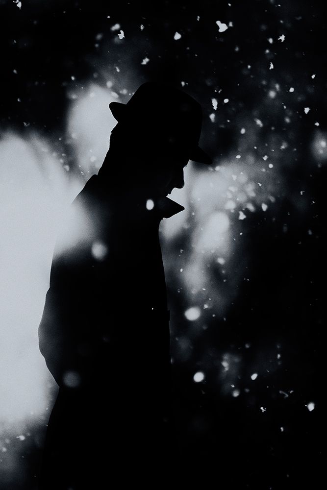 Cold Winter Night Silhouette art print by PhotoCosma for $57.95 CAD
